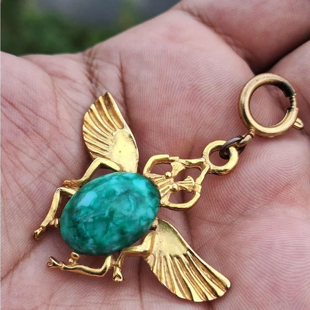 Vintage Scarab Pendant/Charm - Picture 2 of 9